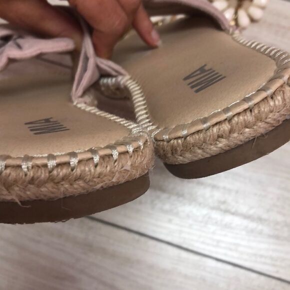 Mia Kensi blush bow slides Espadrilles size 8.5 - Picture 4 of 8
